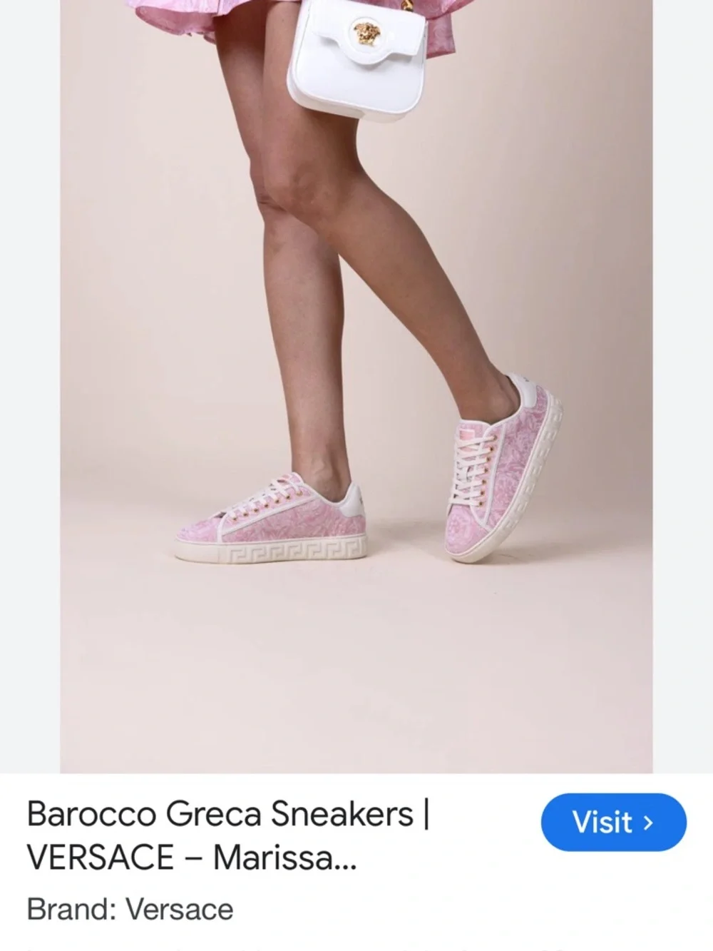 NWT and Box - Versace Pink BAROCCO GRECA sneaker - Picture 7 of 11